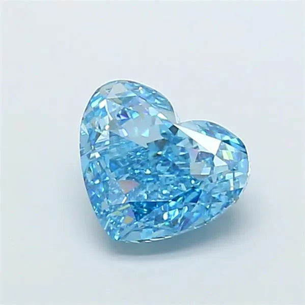 4.73ct Heart Lab Grown Diamond (Colour Fancy Vivid Blue, Clarity VVS2, IGI Certified)