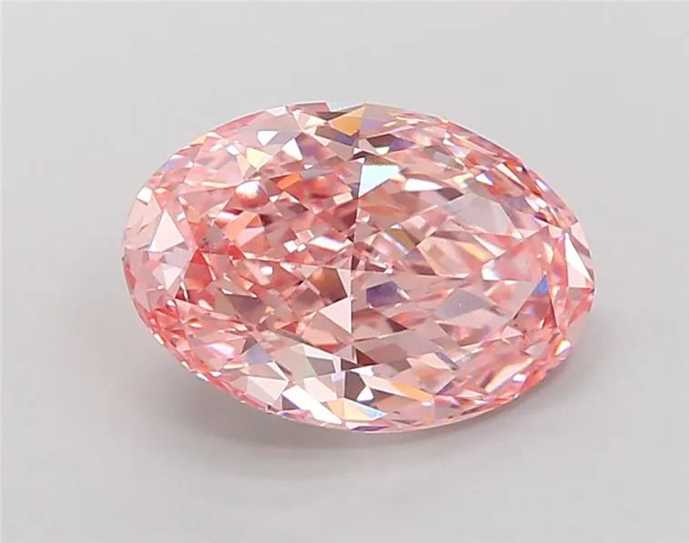 4.73ct Oval Lab Grown Diamond (Colour Fancy Intense Pink, Clarity VS1, IGI Certified)