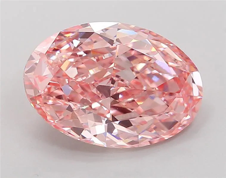 4.74ct Oval Lab Grown Diamond (Colour Fancy Intense Pink, Clarity VS1, IGI Certified)