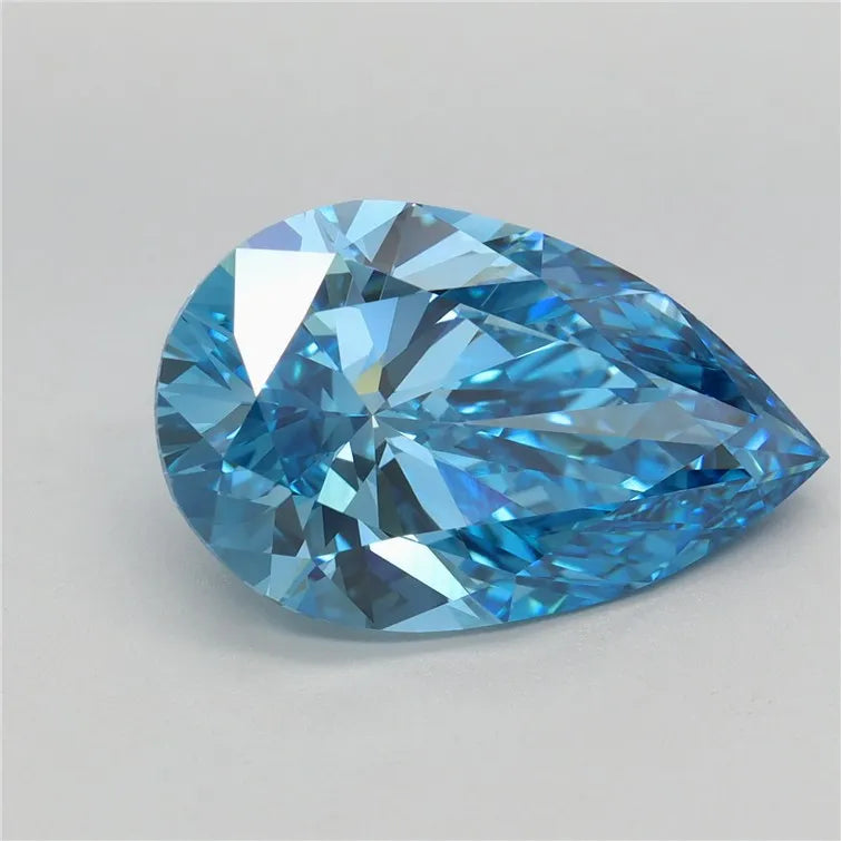 4.80ct Pear Lab Grown Diamond (Colour Fancy Vivid Blue, Clarity VVS2, IGI Certified)