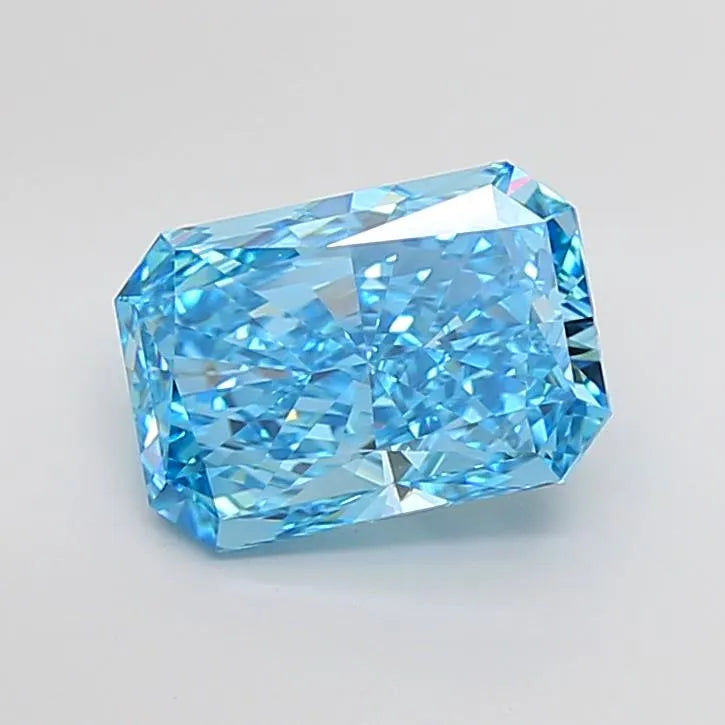 4.81ct Radiant Lab Grown Diamond (Colour Fancy Vivid Blue, Clarity VVS1, IGI Certified)