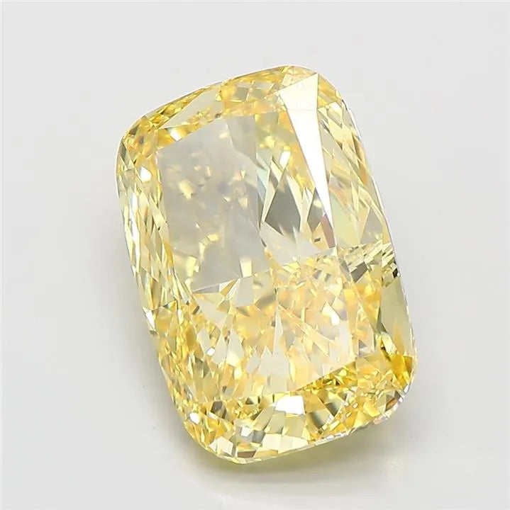 4.82ct Cushion modified Lab Grown Diamond (Colour Fancy Vivid Yellow, Clarity VS2, IGI Certified)