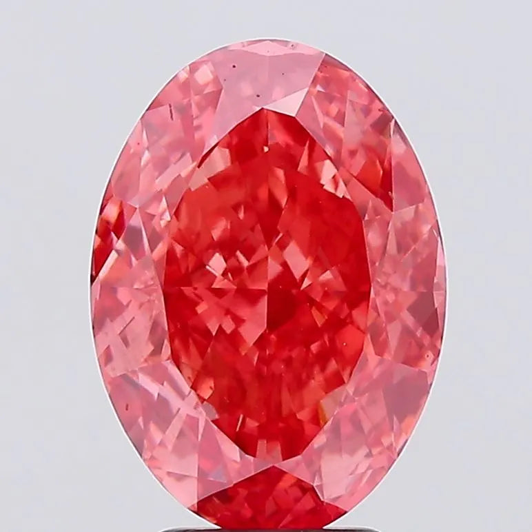 4.82ct Oval Lab Grown Diamond (Colour Fancy Vivid Pink, Clarity VS2, IGI Certified)
