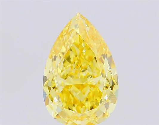 4.82ct Pear Lab Grown Diamond (Colour Fancy Vivid Yellow, Clarity VS1, IGI Certified)