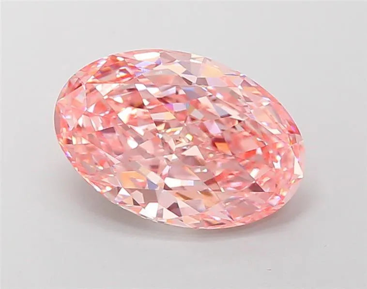 4.83ct Oval Lab Grown Diamond (Colour Fancy Vivid Pink, Clarity VS1, IGI Certified)
