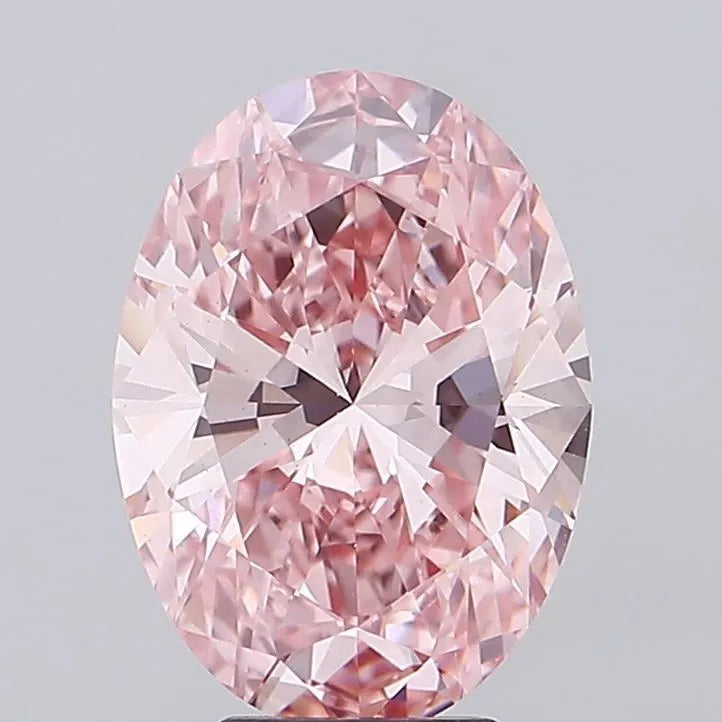 4.90ct Oval Lab Grown Diamond (Colour Fancy Vivid Pink, Clarity VS1, IGI Certified)