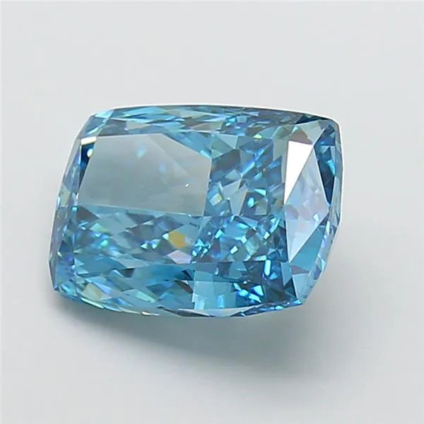 4.93ct Cushion modified Lab Grown Diamond (Colour Fancy Vivid Blue, Clarity VS2, IGI Certified)