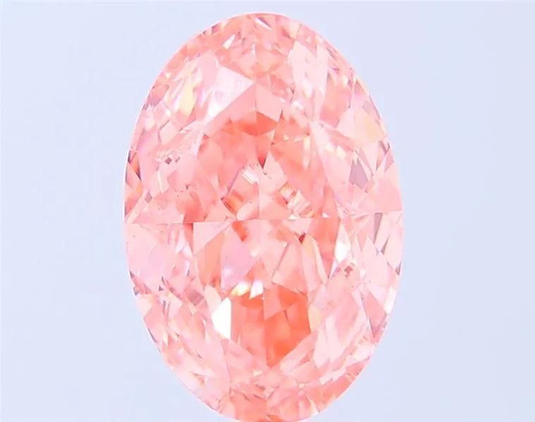4.93ct Oval Lab Grown Diamond (Colour Fancy Vivid Pink, Clarity VS1, IGI Certified)