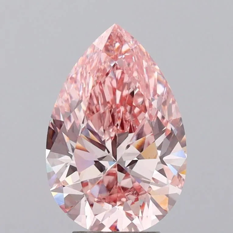 4.94ct Pear Lab Grown Diamond (Colour Fancy Intense Pink, Clarity VS1, IGI Certified)