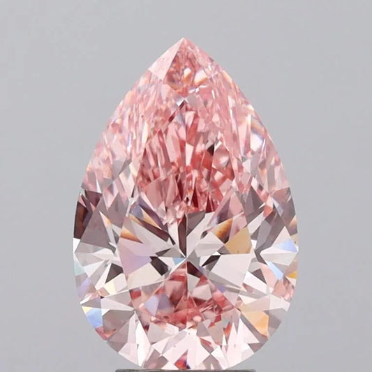 4.94ct Pear Lab Grown Diamond (Colour Fancy Intense Pink, Clarity VS1, IGI Certified)