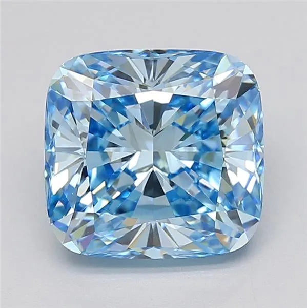 4.99ct Cushion modified Lab Grown Diamond (Colour Fancy Vivid Blue, Clarity VVS1, IGI Certified)