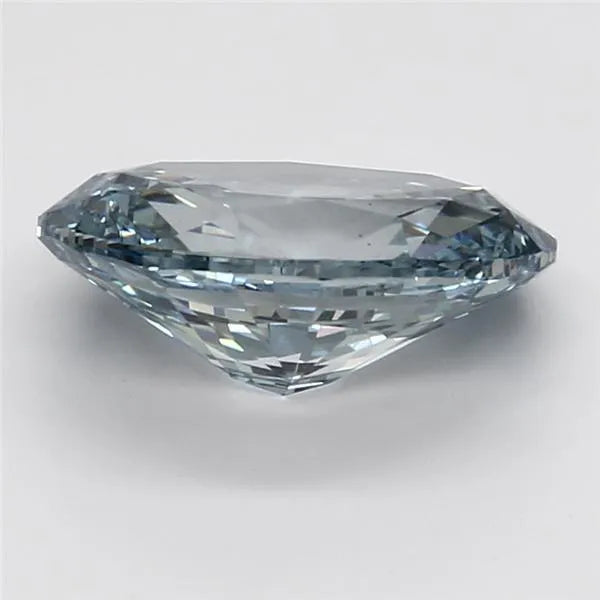 3.40ct Oval Lab Grown Diamond (Colour Fancy Vivid Blue, Clarity VS1, IGI Certified)