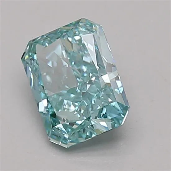 0.82ct Radiant Lab Grown Diamond (Colour Fancy Vivid Green, Clarity VVS2, Cut EX, IGI Certified)