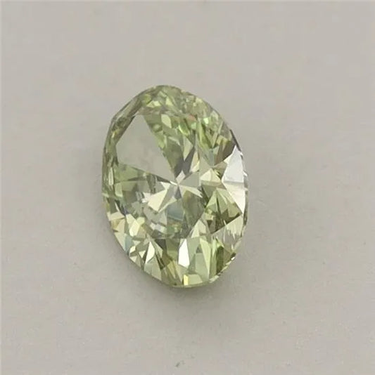 0.41ct Oval Lab Grown Diamond (Colour Fancy Vivid Green, Clarity VS2, IGI Certified)