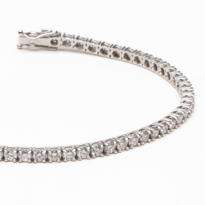 14K Gold 4-Prong Lab-Created Tennis Bracelet (4 CTW D-F VVS2)