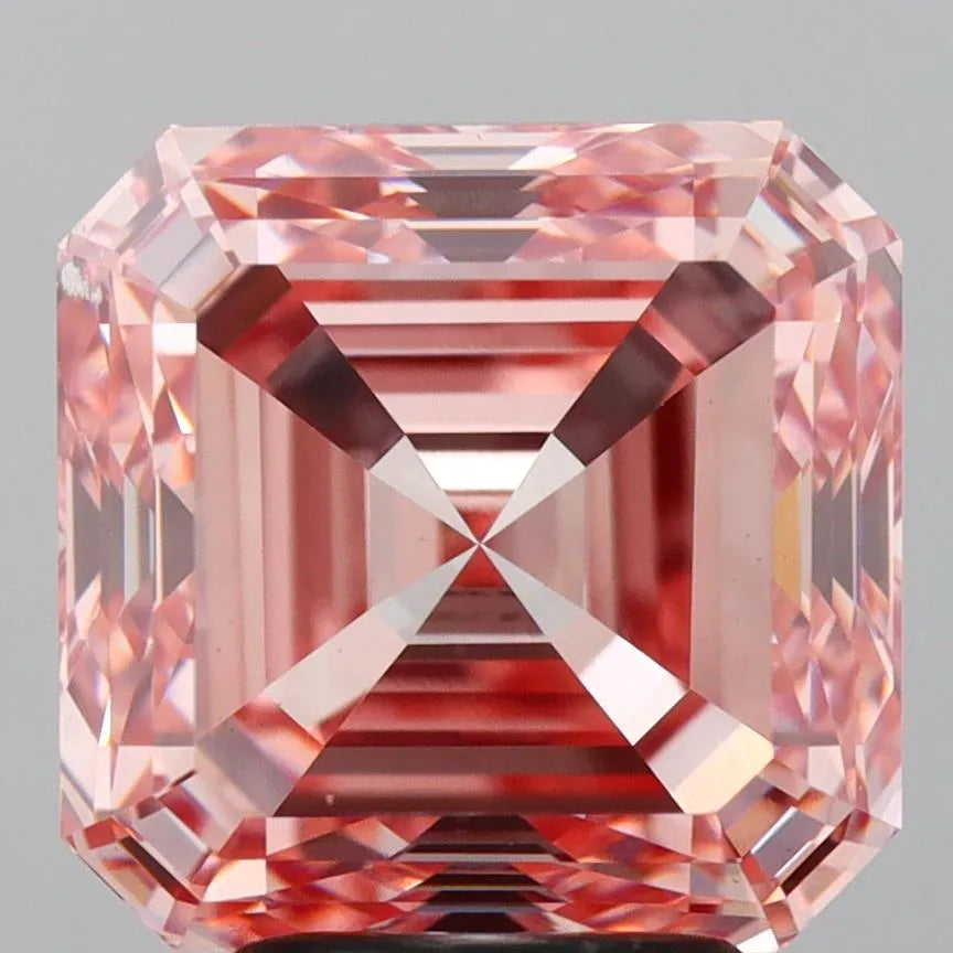 5.00ct Asscher Lab Grown Diamond (Colour Fancy Vivid Pink, Clarity VVS2, IGI Certified)