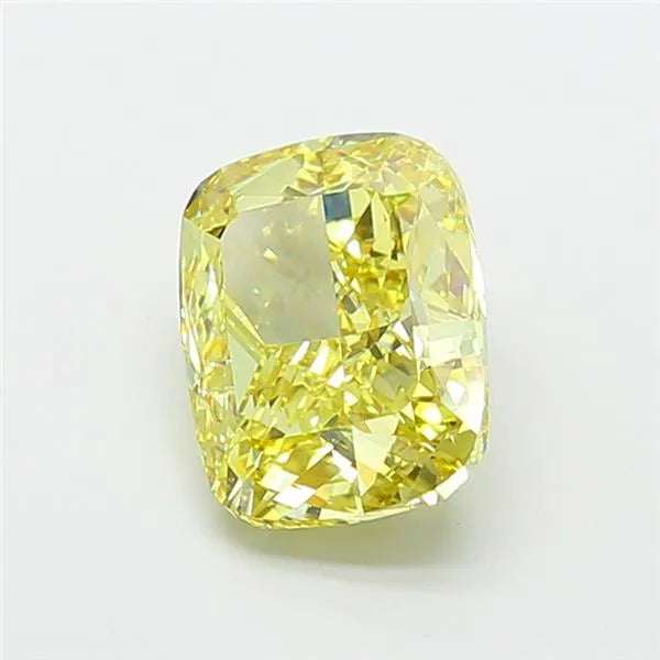 5.00ct Cushion modified Lab Grown Diamond (Colour Fancy Intense Yellow, Clarity VVS2, IGI Certified)