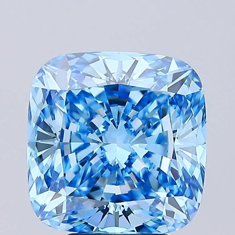 5.00ct Cushion modified Lab Grown Diamond (Colour Fancy Vivid Blue, Clarity VVS2, IGI Certified)