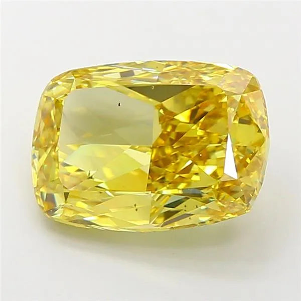 5.00ct Cushion modified Lab Grown Diamond (Colour Fancy Vivid Yellow, Clarity VS2, IGI Certified)