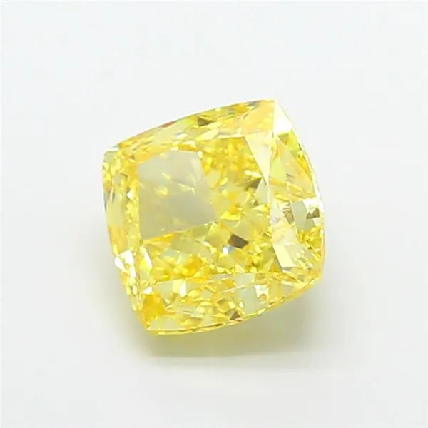 5.00ct Cushion modified Lab Grown Diamond (Colour Fancy Vivid Yellow, Clarity VVS2, IGI Certified)