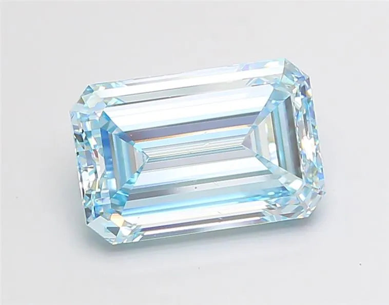 5.00ct Emerald Lab Grown Diamond (Colour Fancy Blue, Clarity VS2, IGI Certified)