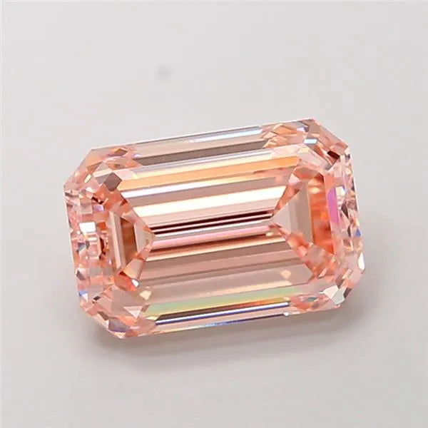 5.00ct Emerald Lab Grown Diamond (Colour Fancy Intense Brownish Pink, Clarity VS1, IGI Certified)