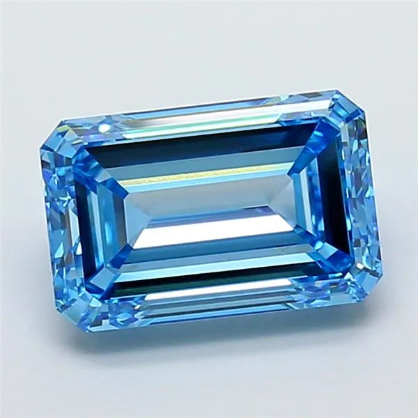5.00ct Emerald Lab Grown Diamond (Colour Fancy Vivid Blue, Clarity VS1, IGI Certified)