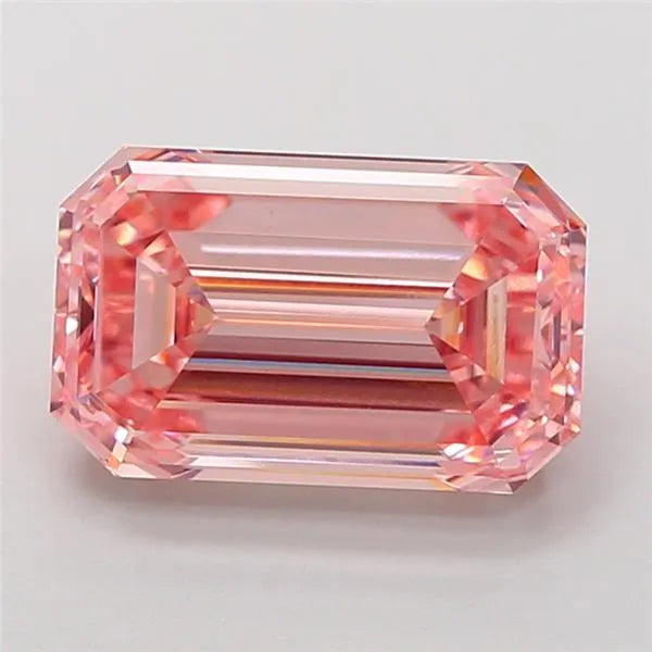 5.00ct Emerald Lab Grown Diamond (Colour Fancy Vivid Pink, Clarity VS1, IGI Certified)