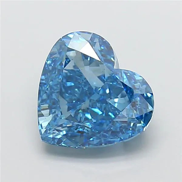 5.00ct Heart Lab Grown Diamond (Colour Fancy Vivid Blue, Clarity VS2, IGI Certified)