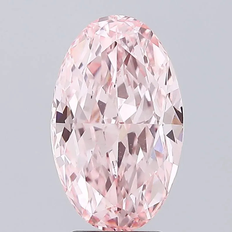 5.00ct Oval Lab Grown Diamond (Colour Fancy Vivid Pink, Clarity VS1, IGI Certified)