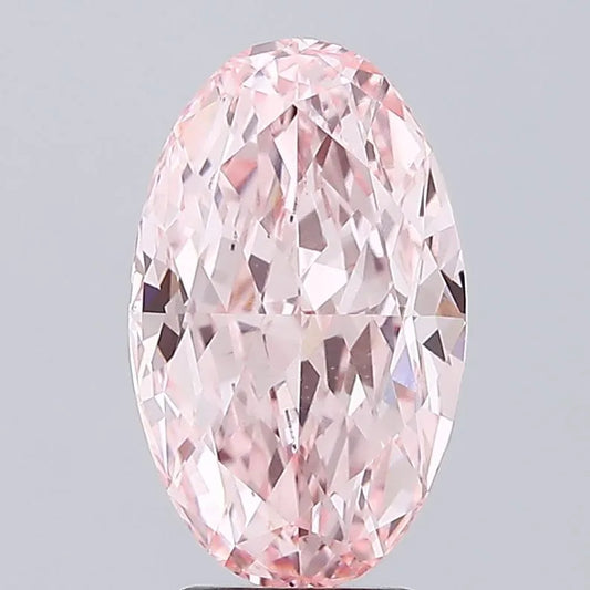 5.00ct Oval Lab Grown Diamond (Colour Fancy Vivid Pink, Clarity VS1, IGI Certified)