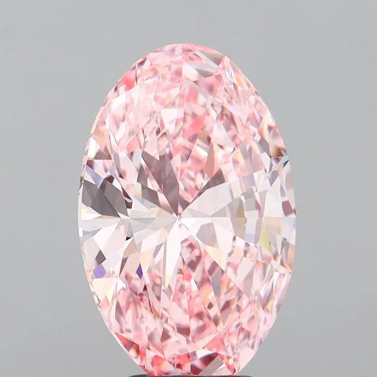 5.00ct Oval Lab Grown Diamond (Colour Fancy Vivid Pink, Clarity VS1, IGI Certified)