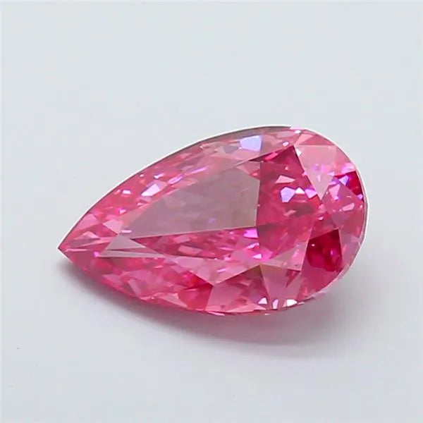 5.00ct Pear Lab Grown Diamond (Colour Fancy Vivid Pink, Clarity VS2, IGI Certified)