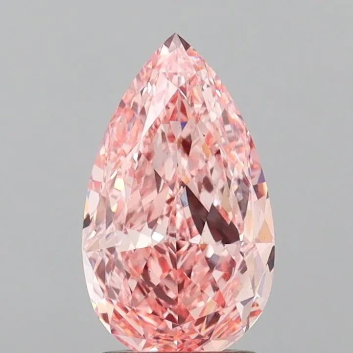 5.00ct Pear Lab Grown Diamond (Colour Fancy Vivid Pink, Clarity VS2, IGI Certified)