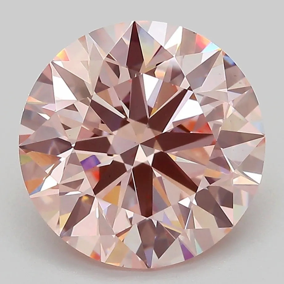 5.00ct Round Lab Grown Diamond (Colour Fancy Intense Pink, Clarity VS1, Cut ID, IGI Certified)