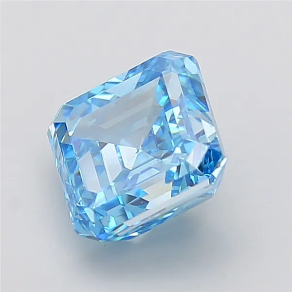 5.01ct Asscher Lab Grown Diamond (Colour Fancy Vivid Blue, Clarity VS1, IGI Certified)