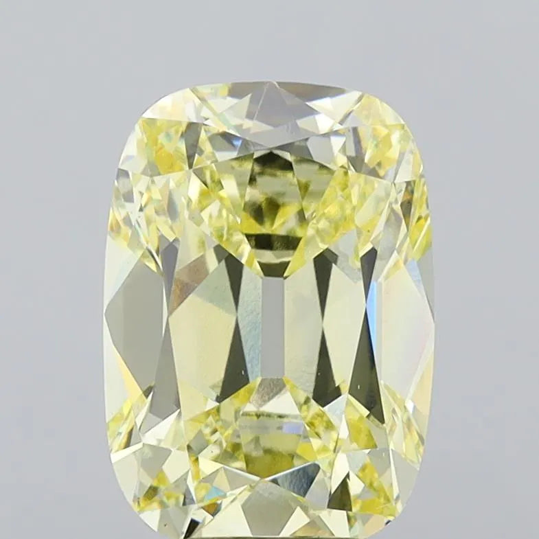 5.01ct Cushion brilliant Lab Grown Diamond (Colour Fancy Light Yellow, Clarity VS1, IGI Certified)