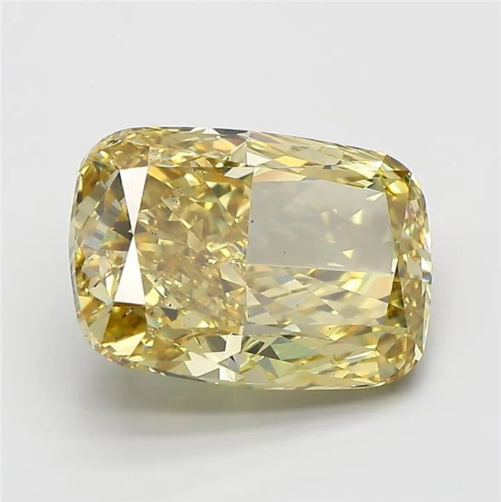 5.01ct Cushion modified Lab Grown Diamond (Colour Fancy Intense Yellow, Clarity VS2, IGI Certified)