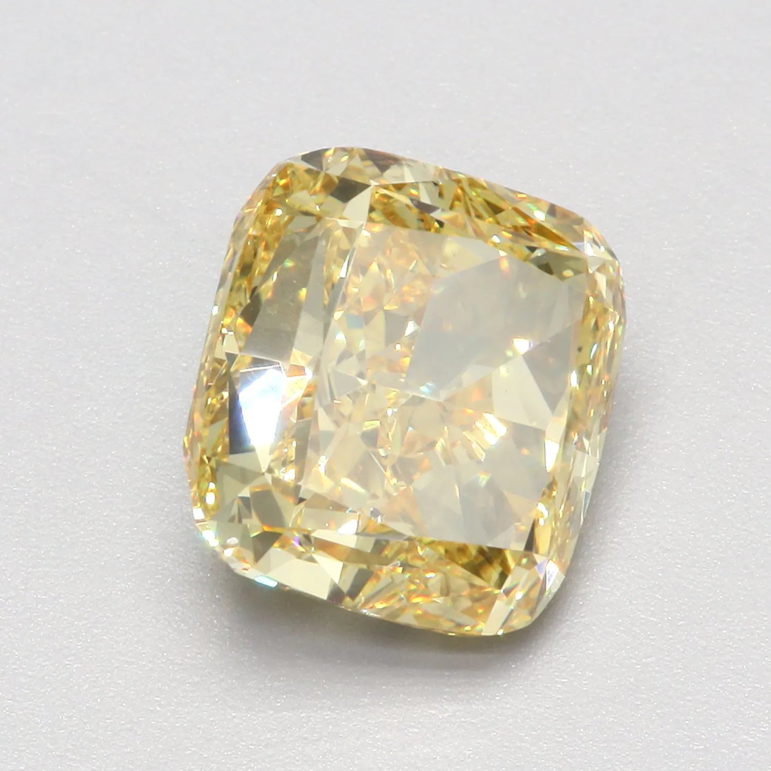 5.01ct Cushion modified Lab Grown Diamond (Colour Fancy Intense Yellow, Clarity VS2, IGI Certified)
