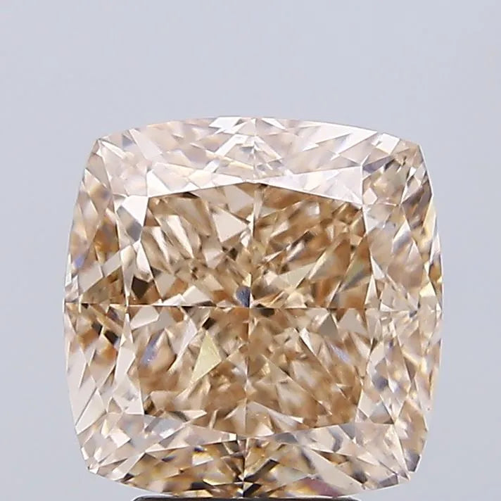 5.01ct Cushion modified Lab Grown Diamond (Colour Fancy Light Brown, Clarity VS1, IGI Certified)