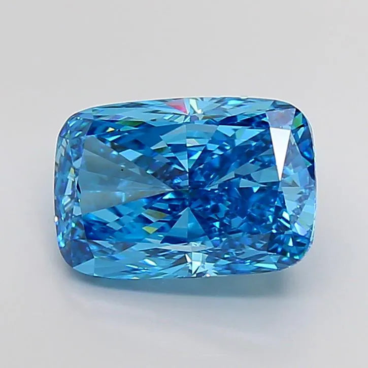 5.01ct Cushion modified Lab Grown Diamond (Colour Fancy Vivid Blue, Clarity VS1, IGI Certified)