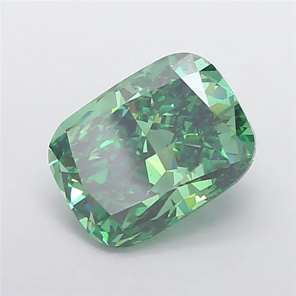 5.01ct Cushion modified Lab Grown Diamond (Colour Fancy Vivid Green, Clarity VS1, IGI Certified)