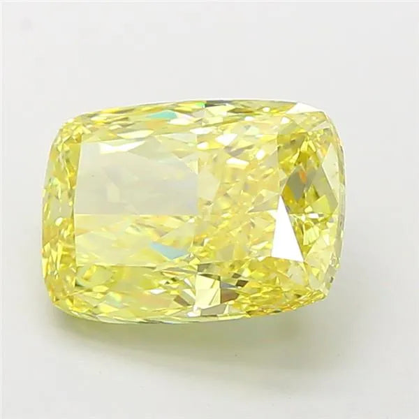 5.01ct Cushion modified Lab Grown Diamond (Colour Fancy Vivid Yellow, Clarity VS1, IGI Certified)