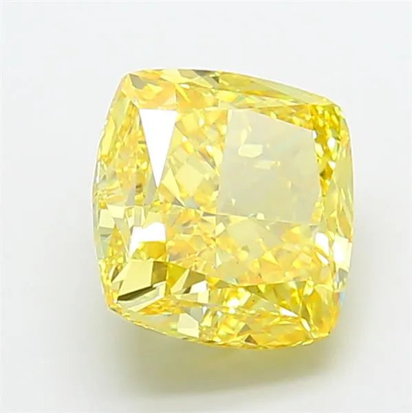 5.01ct Cushion modified Lab Grown Diamond (Colour Fancy Vivid Yellow, Clarity VS2, IGI Certified)