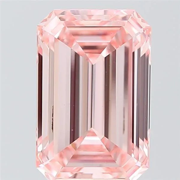 5.01ct Emerald Lab Grown Diamond (Colour Fancy Intense Pink, Clarity VS1, IGI Certified)