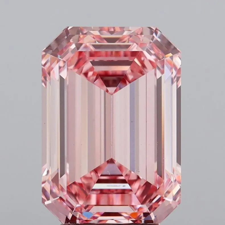 5.01ct Emerald Lab Grown Diamond (Colour Fancy Intense Pink, Clarity VS1, IGI Certified)