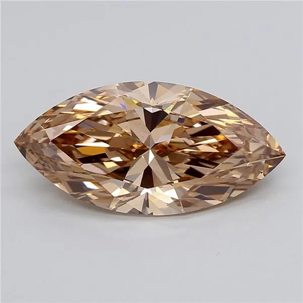 5.01ct Marquise Lab Grown Diamond (Colour Fancy Light Brown, Clarity VVS2, IGI Certified)