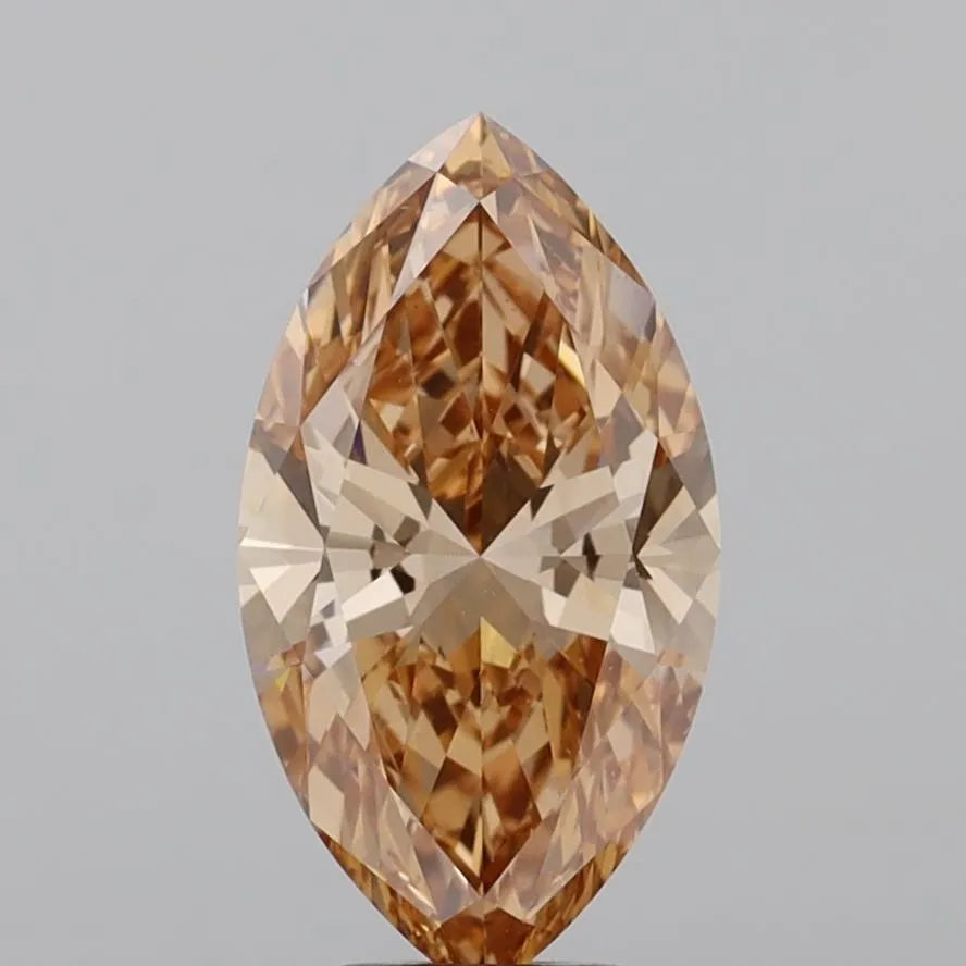 5.01ct Marquise Lab Grown Diamond (Colour Fancy Orangey Brown, Clarity VS2, IGI Certified)