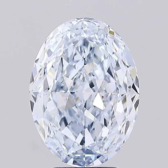 5.01ct Oval Lab Grown Diamond (Colour Fancy Blue, Clarity VVS2, IGI Certified)