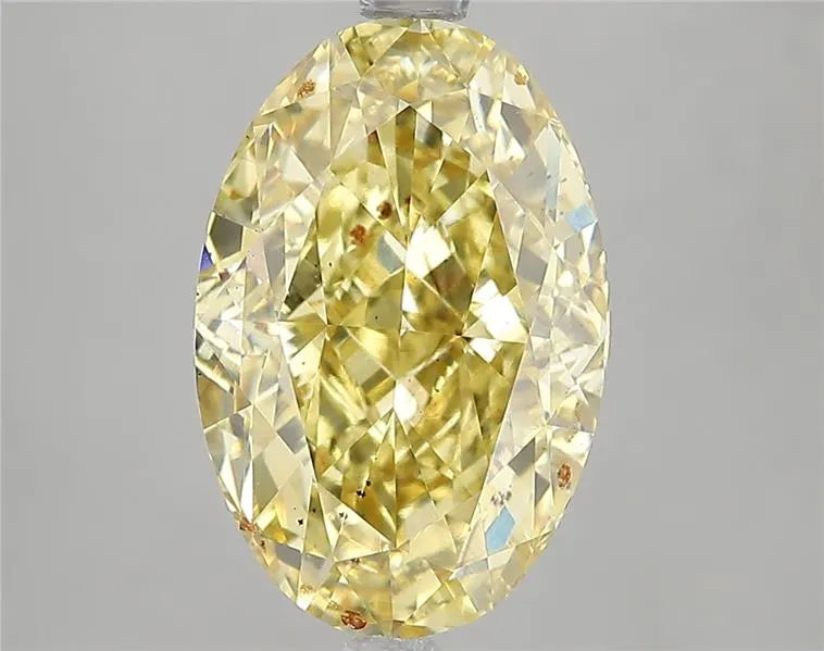 5.01ct Oval Lab Grown Diamond (Colour Fancy Intense Yellow, Clarity SI1, IGI Certified)